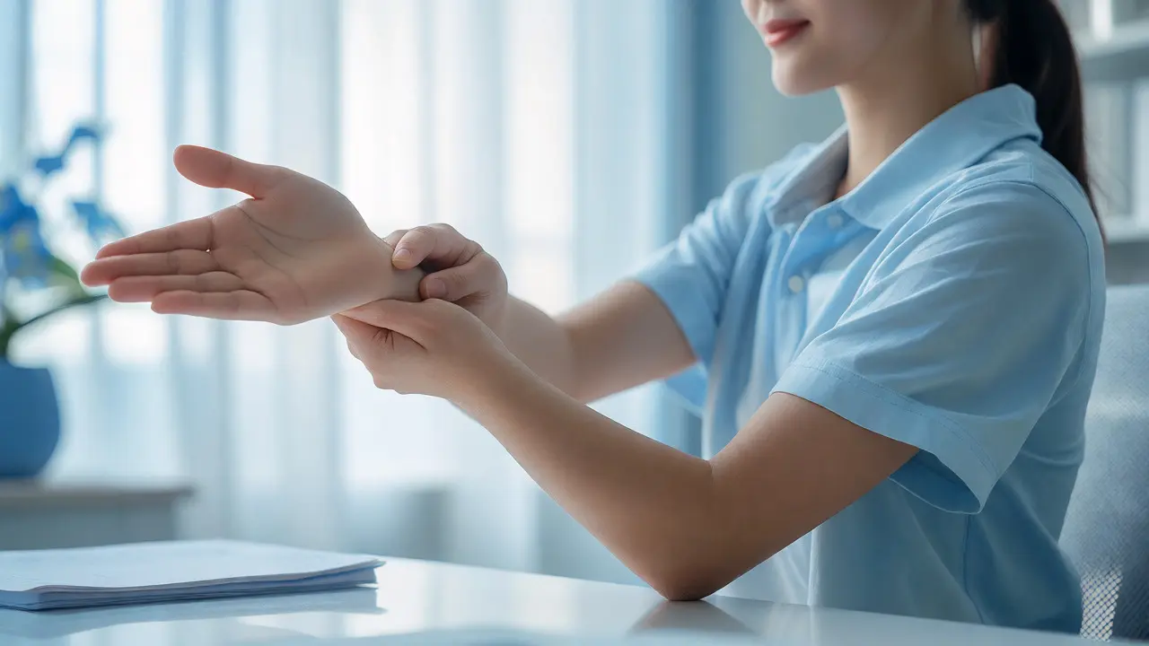 Protahování rukou pro prevenci syndromu karpálního tunelu